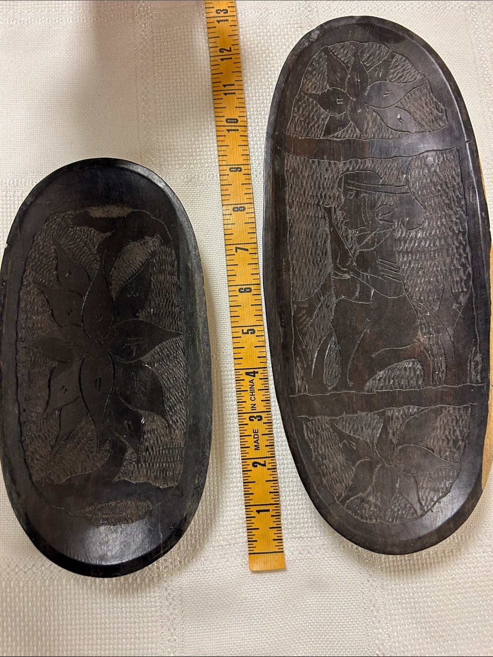 African ebony wooden bowls sold as a set with engraved designs image 5